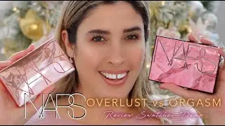 NARS OVERLUST Cheek Palette VS ORGASM | Review Demo Swatches Makeup Look