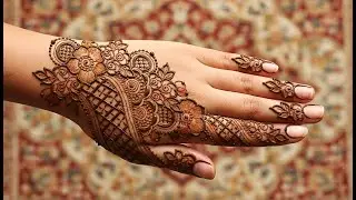 Floral Jaali Arabic Backhand Mehndi Design Tutorial #mehndi  #floralmehndi #arabicmehndi #trending