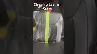 CLEANING LEATHER SEATS!!!!!!#automobile  #asmr #detailing #shorts