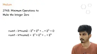 LeetCode 2749 | Minimum Operations to Make the Integer Zero | Java Solution Explained