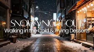 Snowy Night Out | Walking in the Cold & Trying Desserts