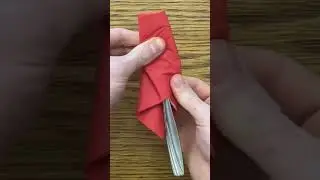 Silverware Napkin Wrap #folding #dinnerparty #napkinfold #napkinfolding