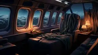 ✈️ 💤 10 HOURS of Night Flight Sounds for Sleep, Study, and Relaxation 💤 ✈️