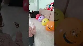 😱 Balon patlatma 😱🤹🎉 #cute #baby #trending #shorts #funny