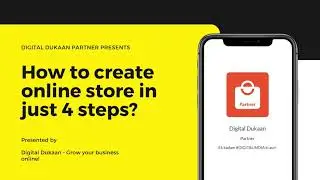 How to create online store in just 4 steps! Digital Dukaan Partner App | Grow Business Online!