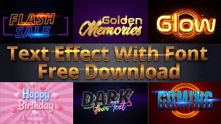 3d Text Effect illustrator With Font # 2 Free Download