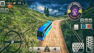 Modern Bus Simulator 🚌 Blue Bus Offroad Driving Adventure | Mountain Forrest Road Bus Gameplay 2025