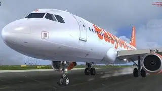 [P3D V.4.4] A320 Easyjet Stormy landing in Copenhagen