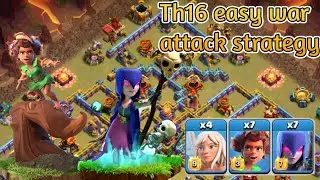 Best th16 war attack strategy | Th16 root rider Witch attack strategy | Clash of Clans