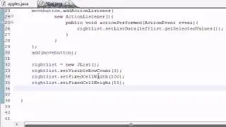 Java Programming Tutorial   73   Moving List Items Program