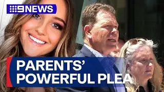 Parents of murdered water polo coach make powerful plea on violence against women | 9 News Australia