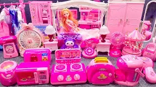 14 Minutes Satisfying With Unboxing Barbie Fancy Bedroom & Home Kitchen Toys Set Review｜ASMR