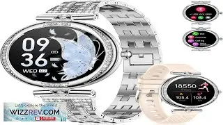 LIGE Smart Watches for Women (Answer Make Call) with Diamonds 1.19 AMOLED Smartwatch