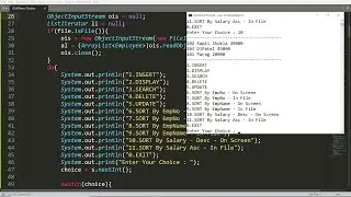 File Handling in Java Insert, Update, Delete, Search, Sort and Display with collection in File CRUD