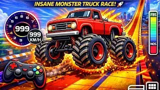 Monster Truck Mega Ramp Racing Gameplay 🚛 Extreme Stunts, Big Air & Destruction | Android