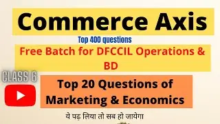 Top 20 Questions of Marketing & Economics |Economics and Marketing for DFCCIL|#marketing #economics