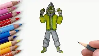 HOW TO DRAW MEZMER SKIN from FORTNITE - STEP BY STEP DRAWING TUTORIAL