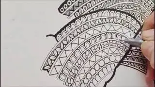 ☺️🦚 How to make Krishna's mandala art with a pen 🖋️#art #trendingshorts #mandala #viral #drawing  
