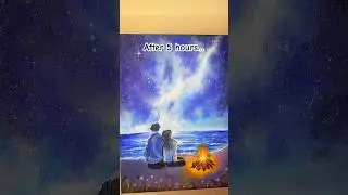 Galaxy infinite love painting #art #galaxy #nightpainting #love #couple #painting #acrylicpainting
