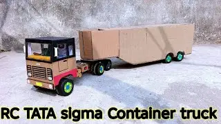I Built a Handmade RC Tata Sigma 14-Wheeler Container Truck 😱 | Fully Working Cardboard Model 