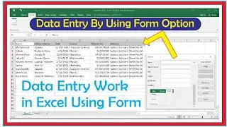 How to create Automatic data Entry form in excel by using form option.