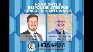 HOA Board Leader and HOA Homeowner Rights and Responsibilities are discussed in this new HOA Today.