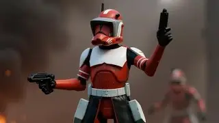 Star Wars The Clone Wars 2012 Action Figure Clone Commander Fox (Phase 2) - CW18