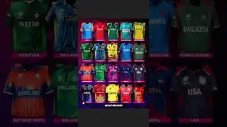All Teams T20 World Cup Jersey #cricket #t20worldcup #youtubeshorts #trending #shorts #viral #share