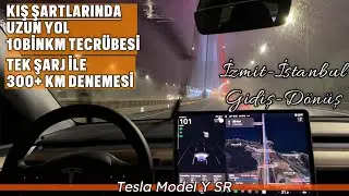 TESLA MODEL Y SR 110KM HIZLA KIŞIN TEK ŞARJLA UZUN YOL İSTANBUL |10BİNKM OLDUK |300+KM MENZİL DENEME