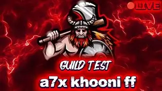 🔴FREE FIRE LIVE GUILD TEST🔴UNLIMITED CUSTOM ROOMS🎮TEAMCODE GIVEAWAY 😎ON LIVE KHOONI FF