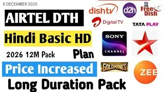 AIRTEL DTH HINDI BASIC HD PACK PRICE INCREASED || Airtel Digital TV Long Duration Pack in 2026