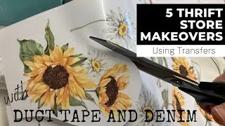 5 Thrift Store Makeovers Using Essential Stencil Sunflower Transfers, How to Use Transfers