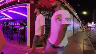 VR360&deg; Night Benidorm Street Walk | Majorca Sreet | Disco Pub| 31 july 2024 | 5.7K 60 FPS