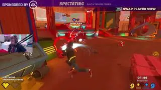 Symfuhny spectates Insane player 1v3 clutch - Knockout City!