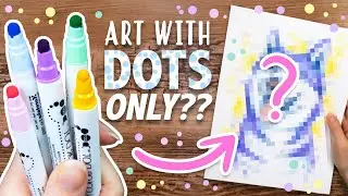 A Portrait in DOTS ONLY?? - Trying Dot Pen Pointillism Art!
