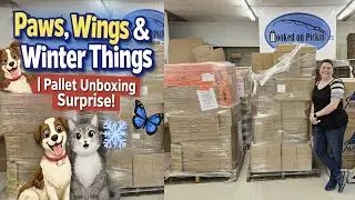 Paws, Wings & Winter Things 🐶🐱🦋❄️ | Pallet Unboxing Surprise!