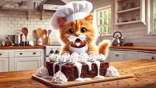 Sweet Brownies🍫💞💞Cat Kitchen & cooking