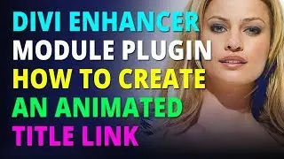Divi Enhancer Module Plugin Create An Animated Title Link