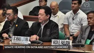 Senate hearing on the GCTA law and Antonio Sanchez