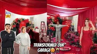 Turning Our Garage ➝ Christmas Venue | FULL TRANSFORMATION🎄❤️😱