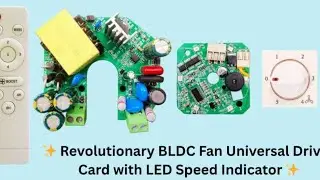 BLDC Fan Universal 6 LED Driver Card with LED Speed Indicator