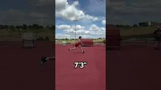 Pro dunker high jumping off two feet