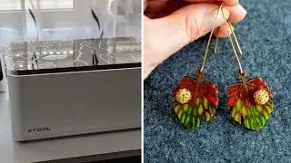 xTool M1 5W + Polymer Clay DIY Autumn Earrings