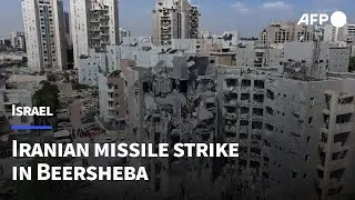 Aftermath of Iranian missile strike in southern Israel | AFP