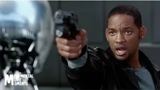 Will Smith Faces 1,001 Robots | Epic I, Robot Scene #movieclips #irobot #willsmith