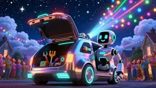 🤖🚗 **Robot Car Helping Friends** | Kids Learning Song | Teamwork & Kindness Rhyme 🌈🎶