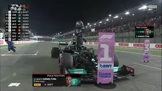 Lewis Hamilton's Radio After Taking Pole | Qatar GP 2021