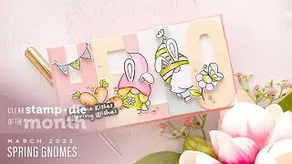 Spellbinders March 2022 Clear Stamp + Die of the Month &ndash; Spring Gnomes