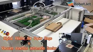 Digital printer for paper bags with vacuum sunction automatic feeder