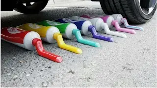 Funny Crushing Experiment Rainbow Ice Cream Cone vs Car | Crushing Crunchy & Soft Things with Car!